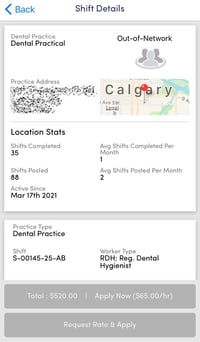 RB Mobile App - Shift Details - Location Stats
