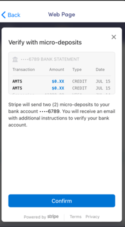 RB Owner PAD Payment Setup 5 (Micro Deposit)