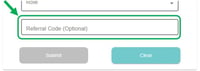RB Portal - Referral Code Entry Page