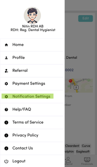 RB mobile App - Profile Notification Settings